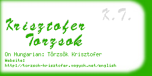 krisztofer torzsok business card