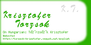 krisztofer torzsok business card